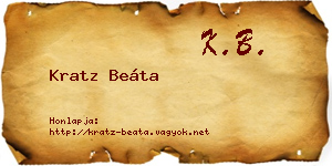 Kratz Beáta névjegykártya